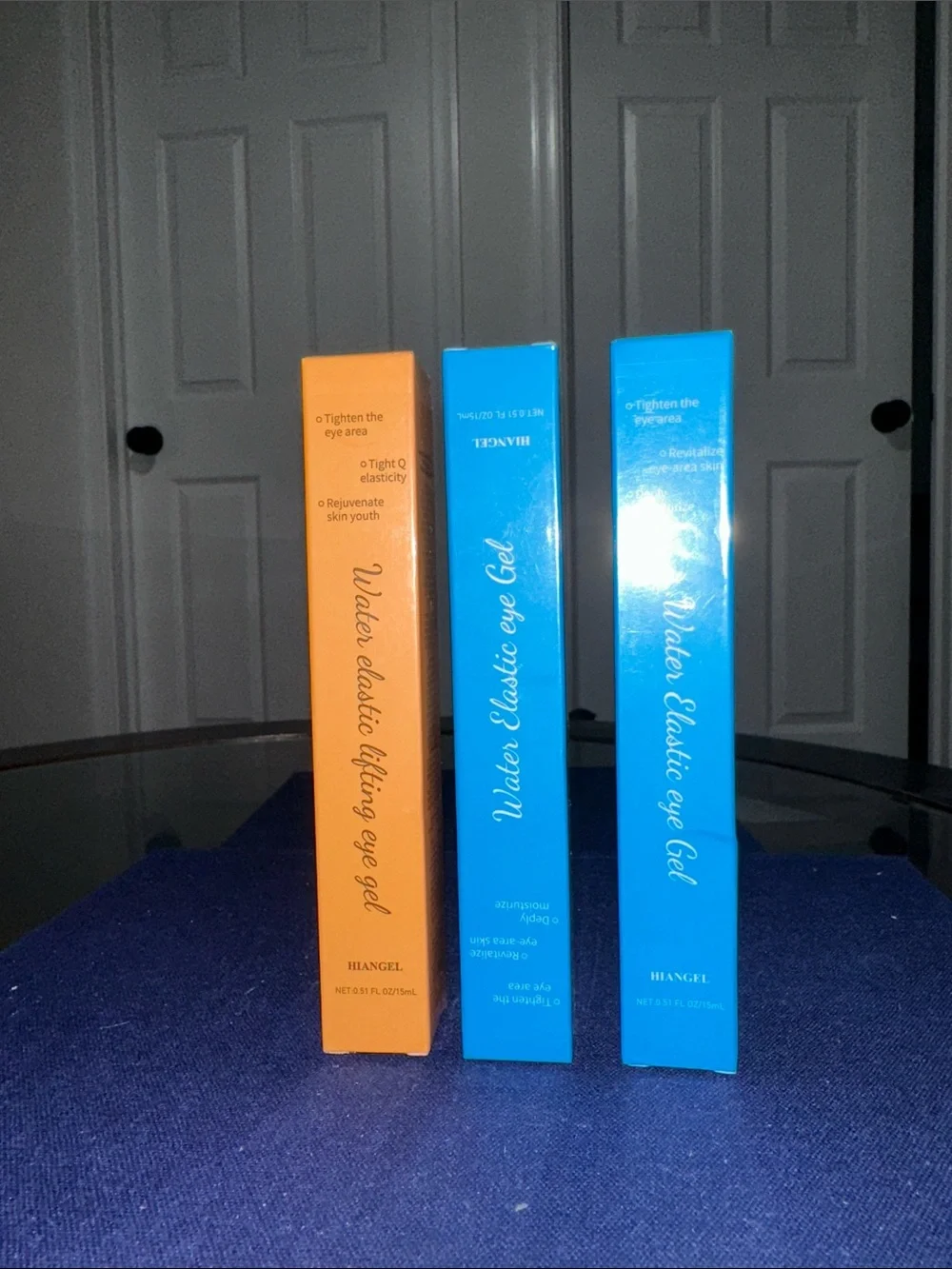 Angel Water Elastic Eye Gel Trio — Blue & Orange Packaging